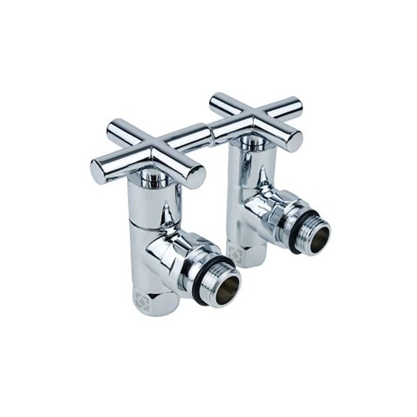 Кран угловой для полотенцесушителя Raftec Premium 1/2х1/2 Chrome комплект 2шт 25-031430-3012 фото