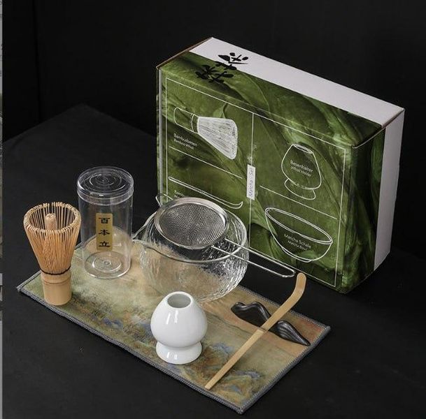 Набор Mavanto Glass для приготовления чая матча #145 на 7 предметов с носиком 18545 фото