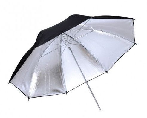 Набір постійного студійного світла Prolight із парасолькою на відображення 84 см чорний-срібло 1184 фото