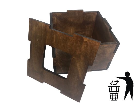 Диспенсер для мусора деревянный (дерево) EcoWood Венге 13780 фото