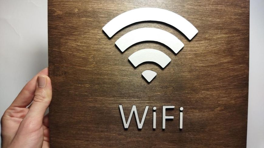 Табличка Вай Фай Wi Fi 25 см дерево 14488 фото