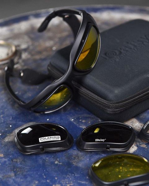 Поляризованные тактические очки Daisy C5 Desert Storm black 86976 фото