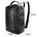 Кожаный мужской городской рюкзак большой и вместительный из натуральной кожи черный 1235 фото 3