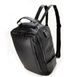 Кожаный мужской городской рюкзак большой и вместительный из натуральной кожи черный 1235 фото 4