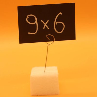 Цінник крейдяний з голкою 9x6 см для написів крейдою і маркером.Чорний Метал 14665 фото