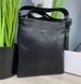 Мужская кожаная сумка планшетка черная, барсетка на плечо натуральная кожа 834 фото 1