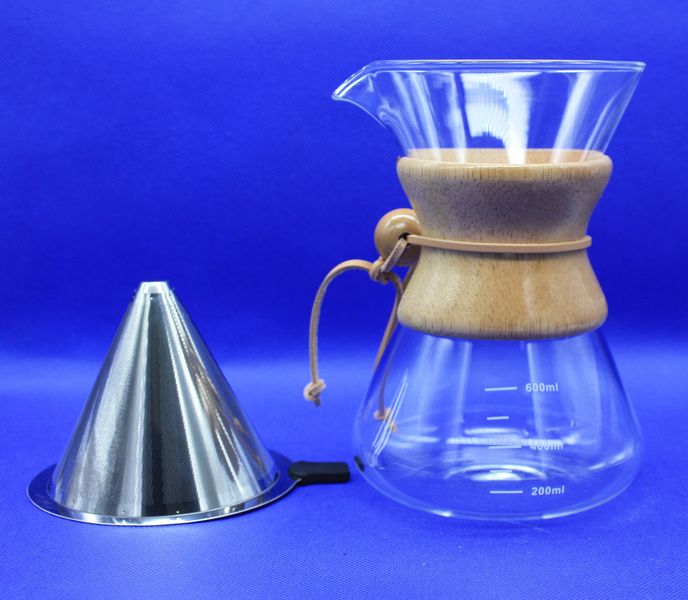 Кемекс для кофе Chemex 600 мл. с металлическим многоразовым фильтром 13916 фото