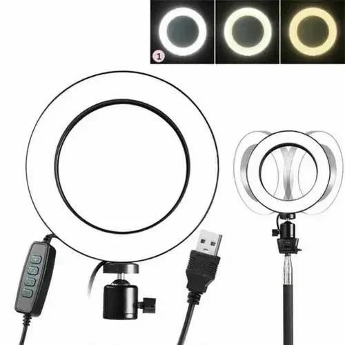 Кольцевая лампа Ring Fill Light ZD666 26 см с держателем телефона 1004 фото