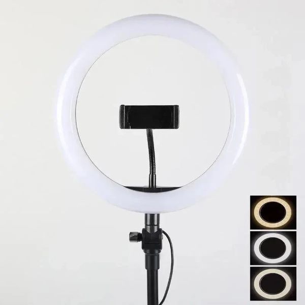 Кільцева лампа Ring Fill Light ZD666 26 см з тримачем телефону 1004 фото