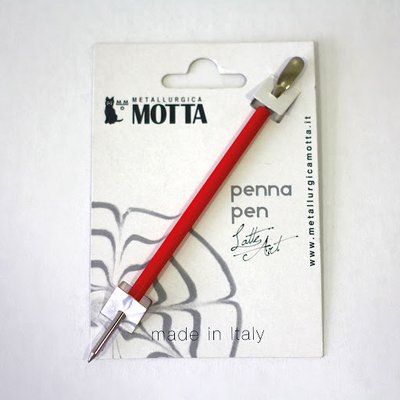 Лате-арт пензлик Motta для бариста (перо для малюнків на каві) Червона 13926 фото