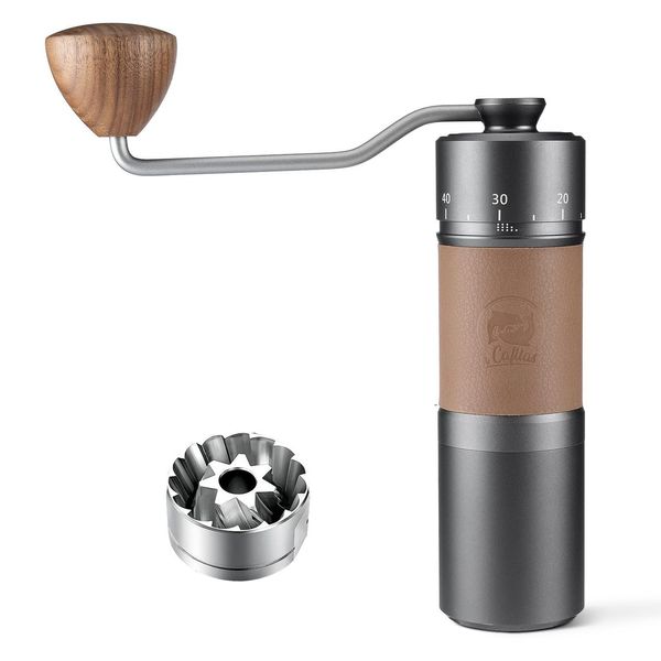 Ручна кавомолка iCafilas Exterior Premium Manual Coffee Grinder Металеві жорна GM2214 фото