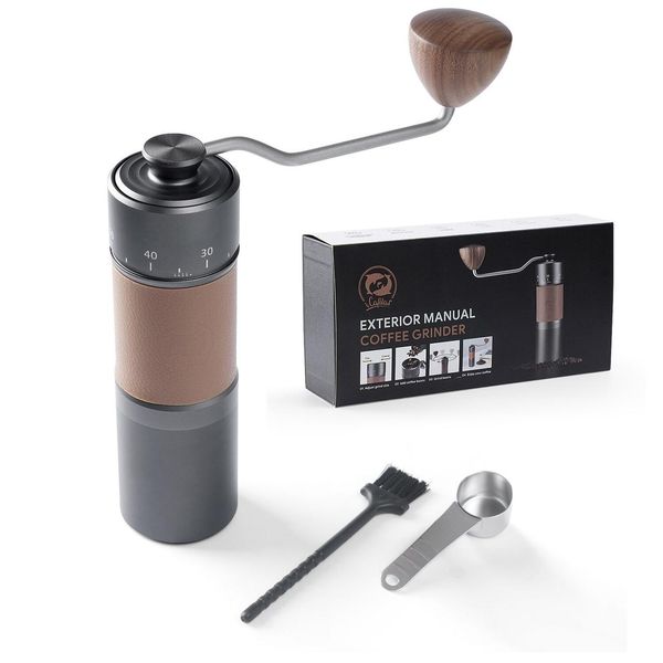 Ручна кавомолка iCafilas Exterior Premium Manual Coffee Grinder Металеві жорна GM2214 фото