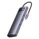 Концентратор хаб USB Type-C 8в1 HDMI 4K картридер зарядка 100Вт Baseus Metal Gleam WKWG050113 3700 фото 1