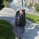 Жіночий міні рюкзак чорний рептилія 1002 фото 3