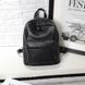 Чорний жіночий міський міні рюкзак еко шкіра, маленький прогулянковий рюкзак для дівчат 491 фото 1