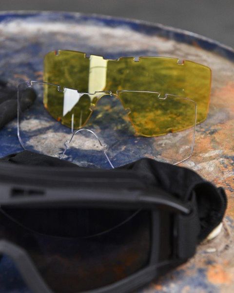 Тактичні окуляри захисні маска black 13229 фото