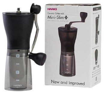 Кофемолка ручная Hario Mini Mill Slim+Plus MSS-1DTB фото