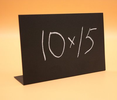 Цінник Великий крейдяний L-подібний 10x15 см для написів крейдою і маркером Чорний Метал 15090 фото
