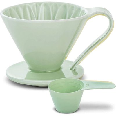 Пуровер Cafec Arita зелений васабі Ware Flower Dripper Cup4 Green 15853 фото