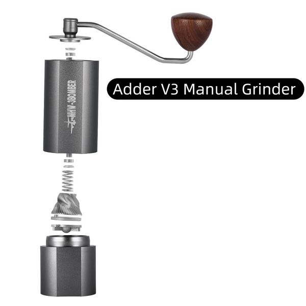 Ручна кавомолка Voyager MHW-3BOMBER Manual Grinder 40g Сірий Графіт G5817G фото