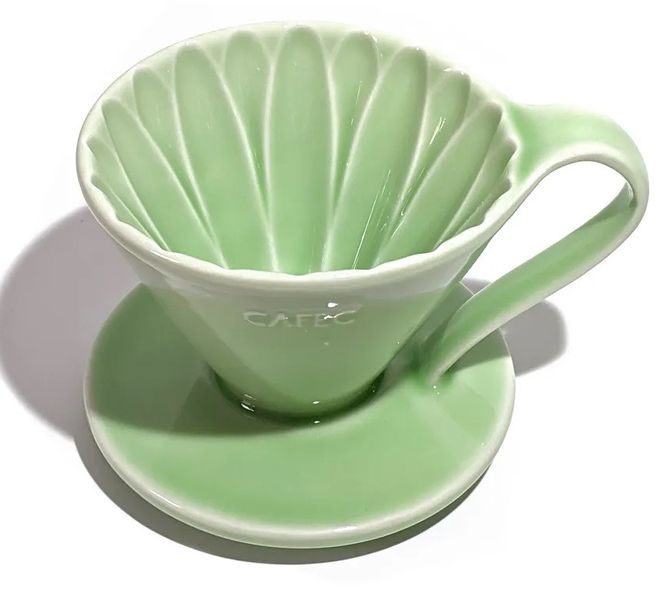 Пуровер Cafec Arita зелений васабі Ware Flower Dripper Cup4 Green 15853 фото