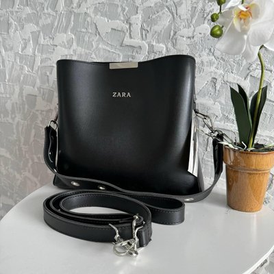 Женская сумка стиль на плечо, сумочка черная эко кожа 1478 фото