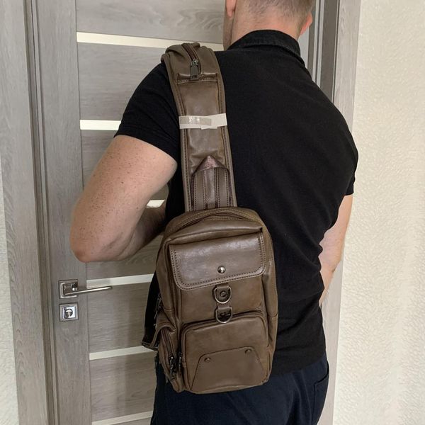 Мужская сумка рюкзак на грудь 509 фото