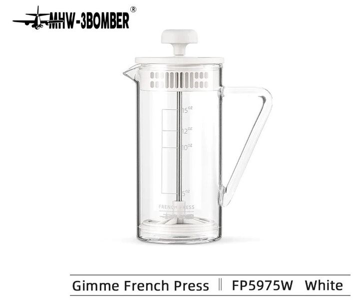 Френч прес 450 ml. MHW-3Bomber Gimme French Press Белый FP5975W фото