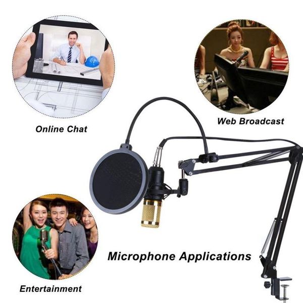 Микрофон конденсаторный BM800 звуковая карта с пантографом и аксессуарами (ВМ оригинал) 347 фото