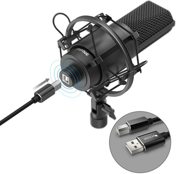 Микрофон стримера USB пантограф поп-фильтр Fifine K780A 2382 фото