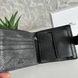 Мужской кожаный кошелек портмоне на кнопке черный бумажник 1180 фото 9