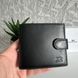 Мужской кожаный кошелек портмоне на кнопке черный бумажник 1180 фото 6