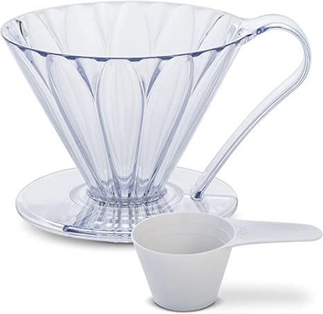 Пуровер Cafec Прозрачный Cone-Shaped Ware Flower Dripper Cup4 15857 фото