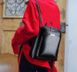 Стильный женский городской рюкзак сумка 2 в 1 рюкзачек сумочка черный коричневый 260 фото 8