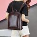 Стильный женский городской рюкзак сумка 2 в 1 рюкзачек сумочка черный коричневый 260 фото 10