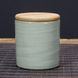 Керамическая баночка Tea Storage Jar Green для чая Матча с бамбуковой крышкой 18573 фото 1