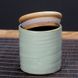 Керамическая баночка Tea Storage Jar Green для чая Матча с бамбуковой крышкой 18573 фото 4