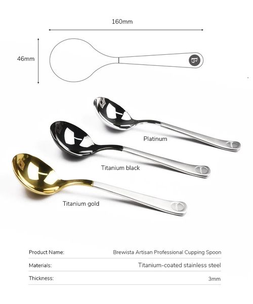 Ложка Brewista Titanium Black Professional Cupping Spoon для каппінгу кави BV-CS003 фото