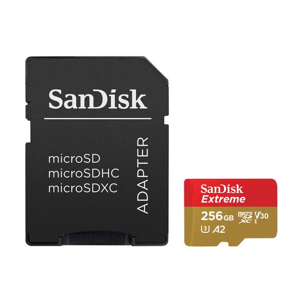 Карта памяти 256 ГБ microSDXC UHS-I U3 A2 SanDisk Extreme SDSQXAV-256G-GN6MA 3689 фото