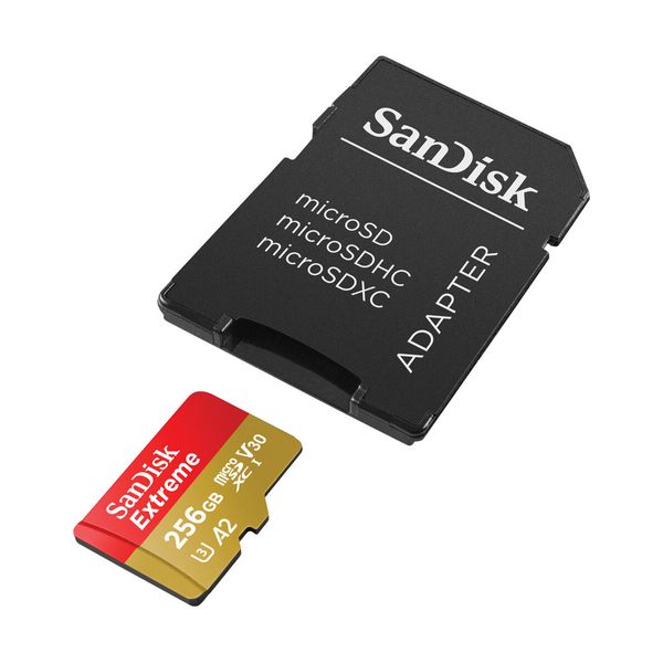 Карта памяти 256 ГБ microSDXC UHS-I U3 A2 SanDisk Extreme SDSQXAV-256G-GN6MA 3689 фото