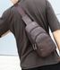 Мужская сумка бананка на грудь с USB эко кожа, кросс боди сумка-бананка слинг для мужчин нагрудная барсетка 677К фото 5