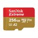 Карта памяти 256 ГБ microSDXC UHS-I U3 A2 SanDisk Extreme SDSQXAV-256G-GN6MA 3689 фото 2
